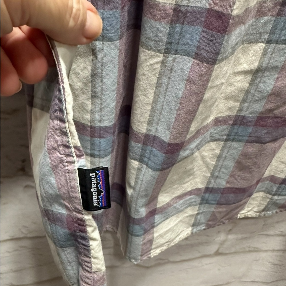 Patagonia organic cotton short sleeve plaid shirt size medium - Picture 3 of 4